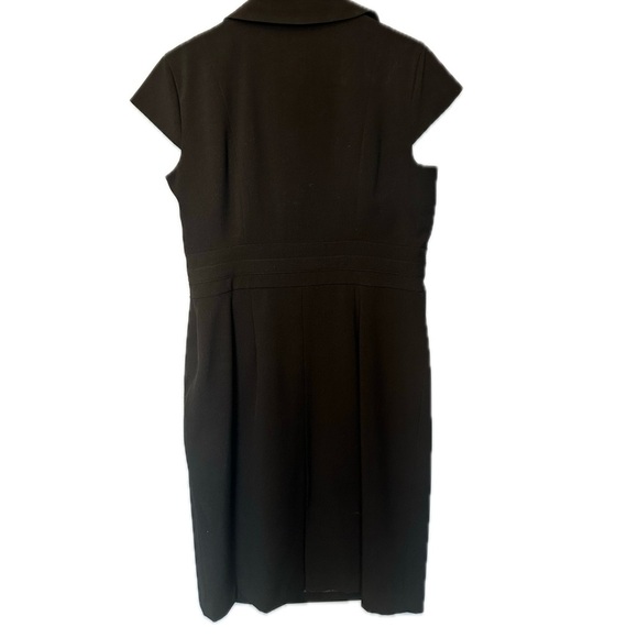 Calvin Klein Women’s Black Tie Waist Lined Career Work Dress Cap Sleeve Size 14 - Picture 3 of 3